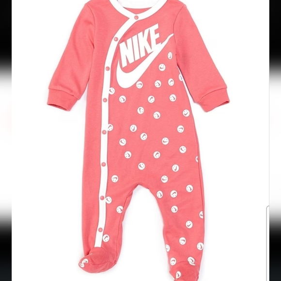 Nike Other - Baby Girls Long-Sleeve Smiley Footed Coverall